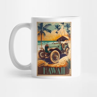 Hawaii Beach Buggy Vintage Travel Art Poster Mug